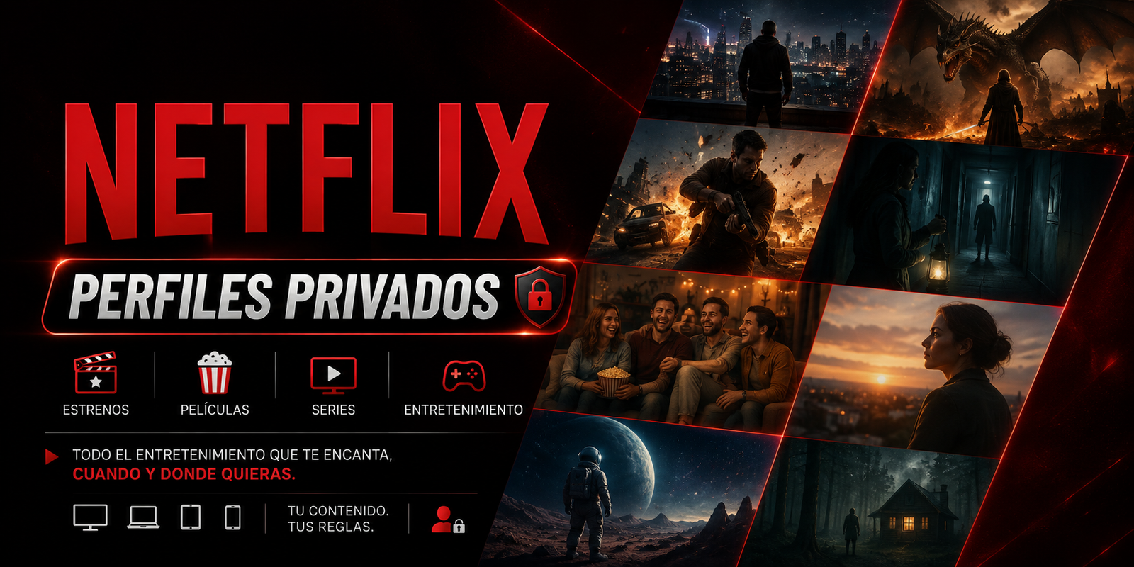 NETFLIX PERFILES PRIVADO X 30 DIAS